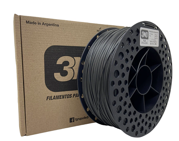 Filamento PLA 1,75mm 1Kg Cinza Escuro 3N3