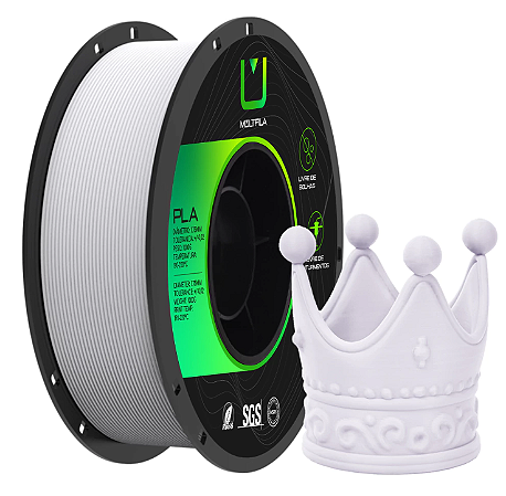 Filamento PLA Matte 1,75mm 1Kg Branco MULTFILA