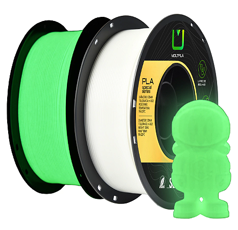 Filamento PLA Luminoso 1,75mm 1Kg Verde MULTFILA