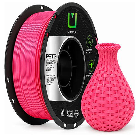 Filamento PETG 1,75mm 1Kg Rosa MULTFILA