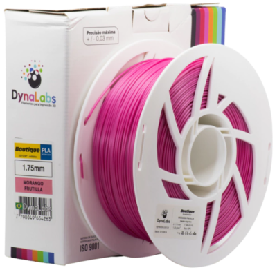 Filamento PLA Boutique 1.75mm 1Kg Morango Fruttila DynaLabs
