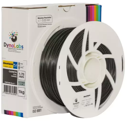 Filamento PLA Boutique 1.75mm 1kg Carvão DynaLabs