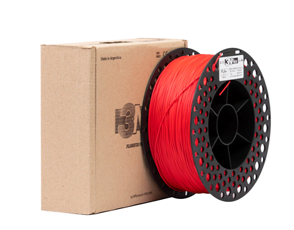 Filamento PLA+ Flex 3NFLEX Vermelho 1,75mm 1Kg