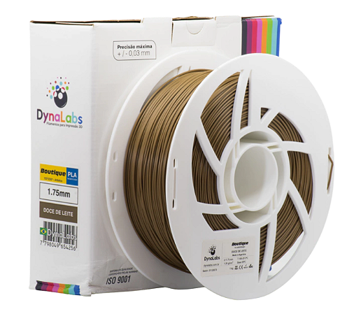Filamento PLA Boutique 1.75mm Doce de Leite 1Kg Dynalabs