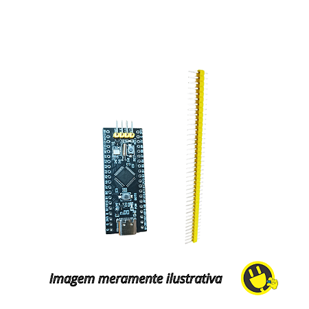 Placa STM32 STM32F103C6T6 Core Board USB Tipo-C Preta