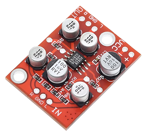 Módulo Pré-Amplificador AD828 para Áudio
