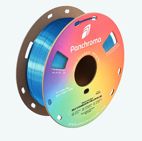Filamento Polymaker Panchroma PLA Dual Silk 1,75mm 1kg – Chameleon Amarelo/Azul