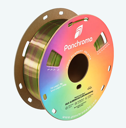 Filamento Polymaker Panchroma PLA Dual Silk 1,75mm 1kg – Aubergine Lime/Magenta
