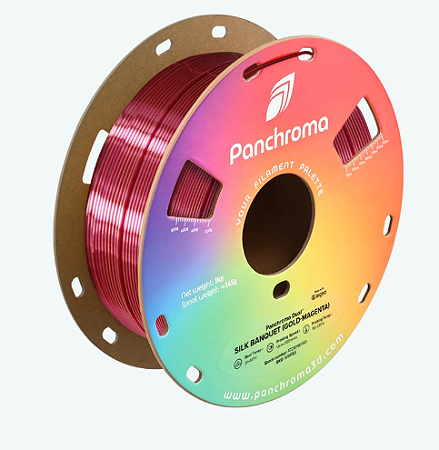 Filamento Polymaker Panchroma PLA Dual Silk 1,75mm 1kg – Banquet Ouro/Magenta