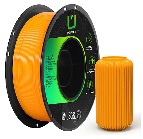 Filamento PLA 1,75mm 1Kg Laranja MULTFILA