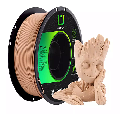 Filamento PLA 1,75mm 1Kg Marrom Madeira MULTFILA