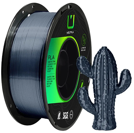 Filamento PLA SILK 1,75mm 1Kg Aço Escovado MULTFILA