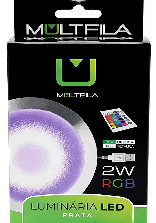 Luminária Liga/Desliga RGB 2W Branca