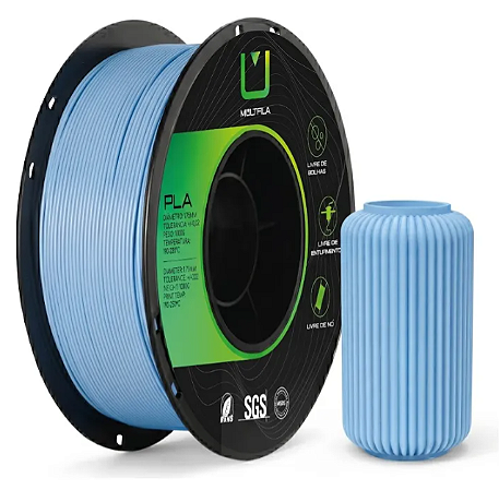 Filamento PLA Matte 1,75mm 1Kg Azul Brisa MULTFILA