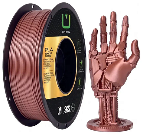 Filamento PLA Metal 1,75mm 1Kg Rose Imperial MULTFILA