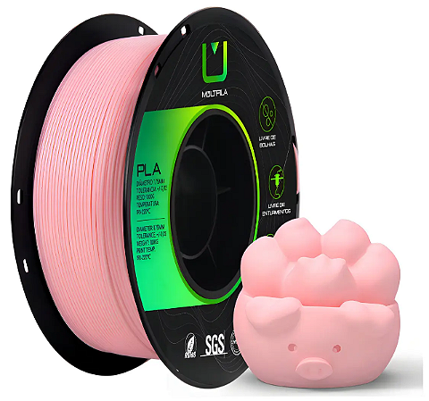 Filamento PLA 1,75mm 1Kg Rosa Claro MULTFILA