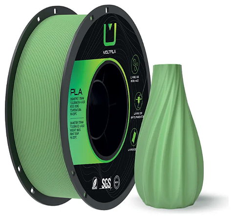 Filamento PLA Matte 1,75mm 1Kg Verde Matcha MULTFILA