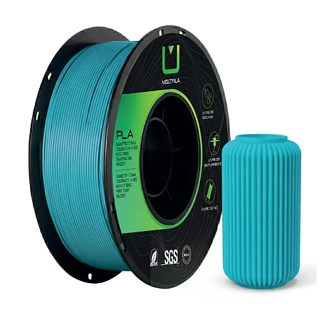 Filamento PLA Matte 1,75mm 1Kg Azul Capri MULTFILA