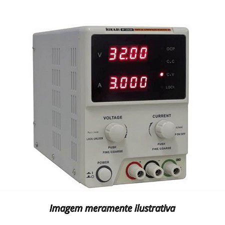 Fonte de Alimentação Regulável DC HF-3203S Hikari