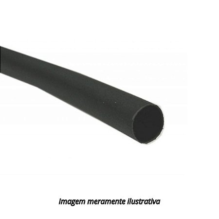 Tubo Isolador de Fios Preto PVC 70 1metro 5mm