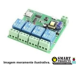 Módulo Rele Interruptores Wifi 4 canais