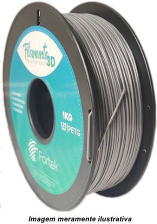 Filamento PET-G 1,75mm 1KG Prata Benser