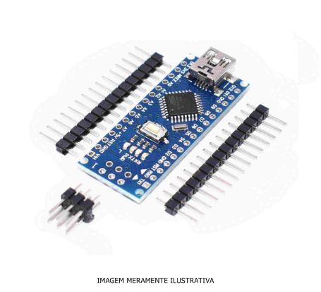 Arduino Nano V3 CH340 com cabo USB (Sem pinos soldado)