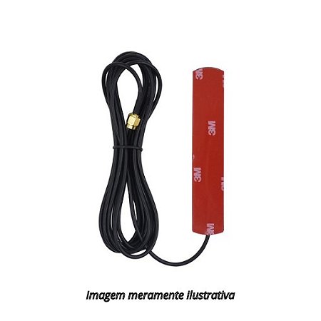 Antena Autocolante para Módulo GSM GPRS 900mhz - 1800mhz com Cabo + Conector