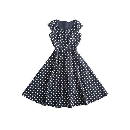 Vestido Gode Poá Preto