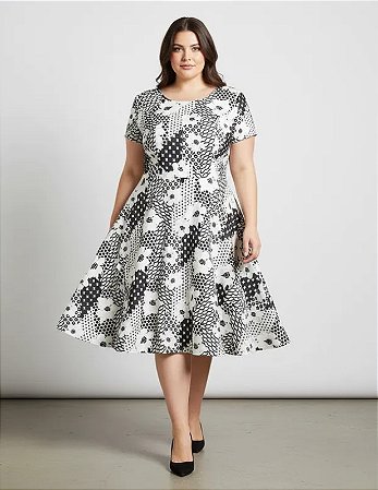 Vestido Godê Plus Size Florido