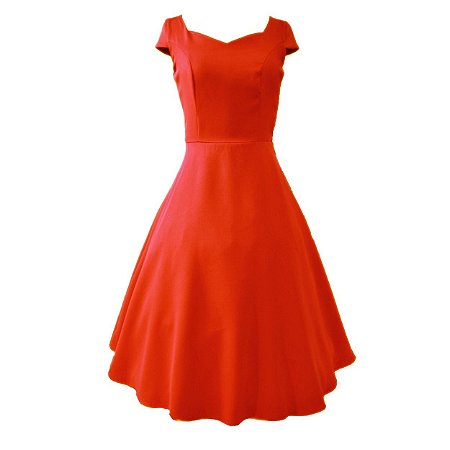 Vestido Godê Feminino Rodado Vermelho Evangélica Festa