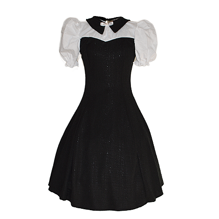 Vestido Godê com Gola Manga Princesa