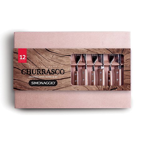 CONJUNTO PARA CHURRASCO COM 12 PEÇAS