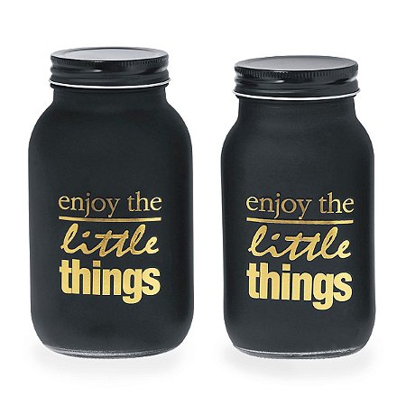 CONJUNTO 2 POTES HERMÉTICOS "ENJOY THE LITTLE THINGS"