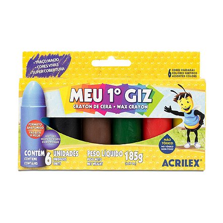 MEU PRIMEIRO GIZ ACRILEX 6 UNIDADES