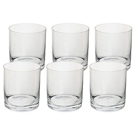 CONJUNTO 6 COPOS WHISKY EM CRISTAL 400ML