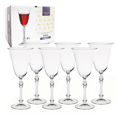 JOGO DE TAÇAS C/6 PARUS RED WINE GLASS 250ML