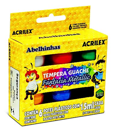 GUACHE FANT METALLIC C/6UN  ACRILEX