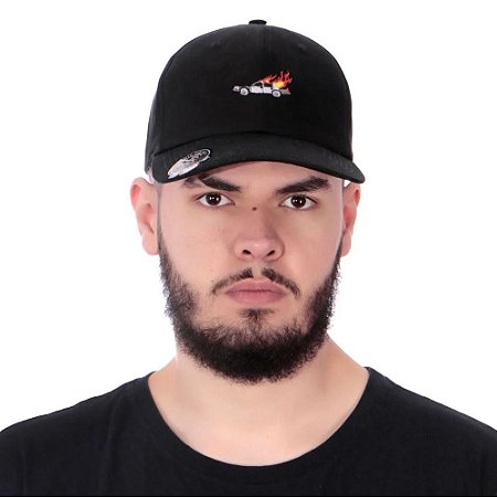 Boné Chronic 420 Dad Hat Aba Curva Fogo Polícia Bordado Fita