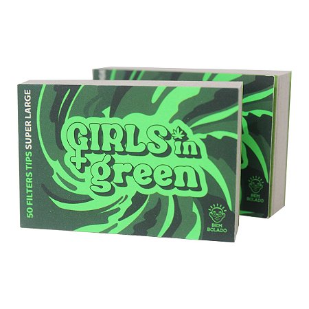 Piteira de Papel Bem Bolado Girls in Green Super Large Hemp - 2 unidades