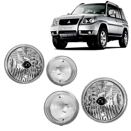Jogo Farol Blocos Óptico Pajero Tr4 2006 07 08 09 4 Peças
