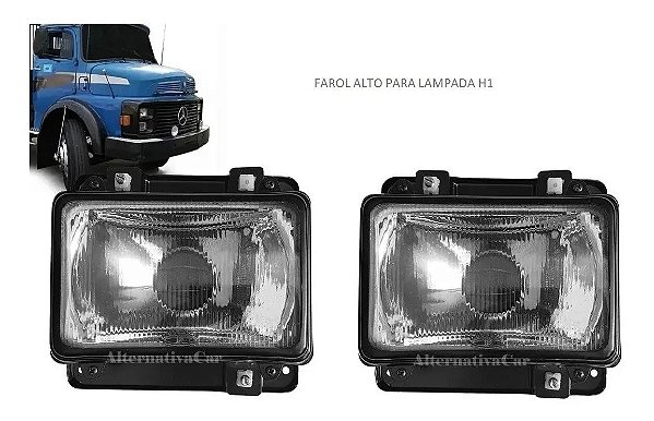 Par Farol Alto Caminhão Cara Preta 1113 1313 1513 Lampada H1