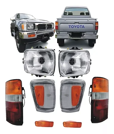 Kit Farol E Lanterna Hilux Pickup 4x4 93 94 95 96 Até 2001