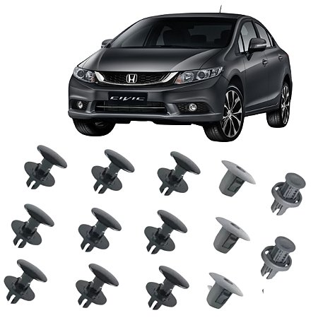 Kit Grampo Presilha Fixador Para-choque Dianteiro Civic 2012 2013 2014 2015 2016