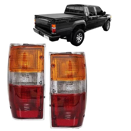 Lanterna Traseira Aro Cromado L200 1993 a 2006