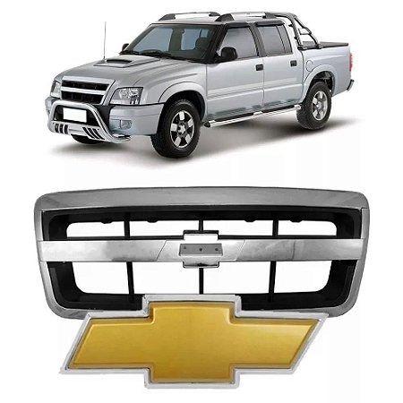 Grade Dianteira S10 e Blazer 2009 a 2011 Cromada com Emblema