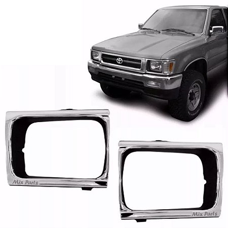 Moldura do Farol Cromada Hilux 4x4 1993 a 2001