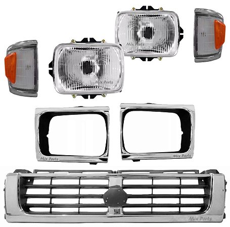 Kit Mini Frente Cromada Hilux 4x4 1993 a 2001