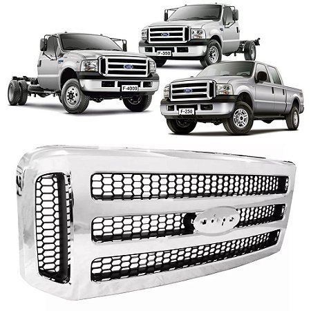Grade Dianteira Cromada F250 F350 F4000 2006 a 2015