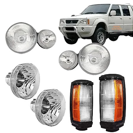Kit de Blocos Farol Pisca Preto L200 GLS e GL 2003 À 2006
